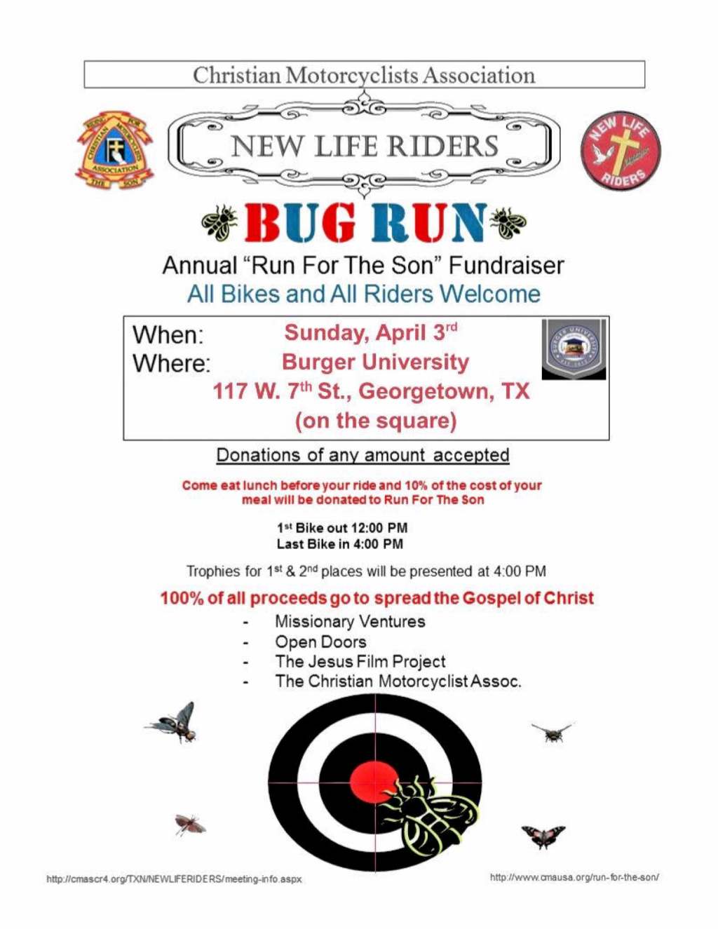 The BUG Run is Sunday!!